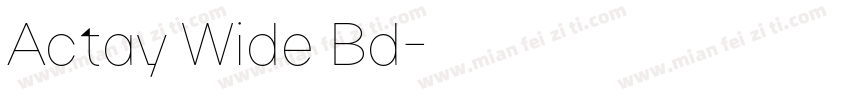 Actay Wide Bd字体转换